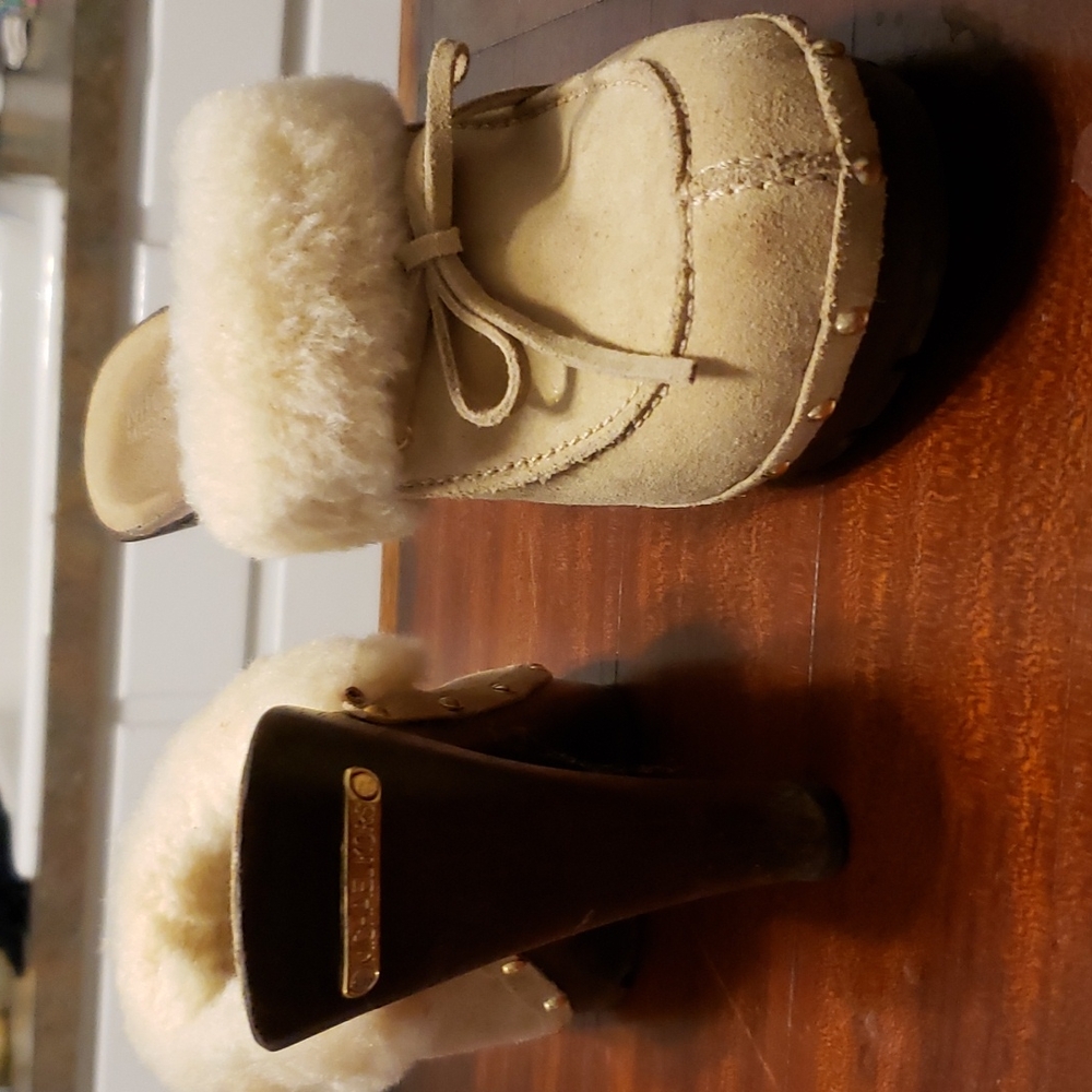 Michael Kors suede mule booties
